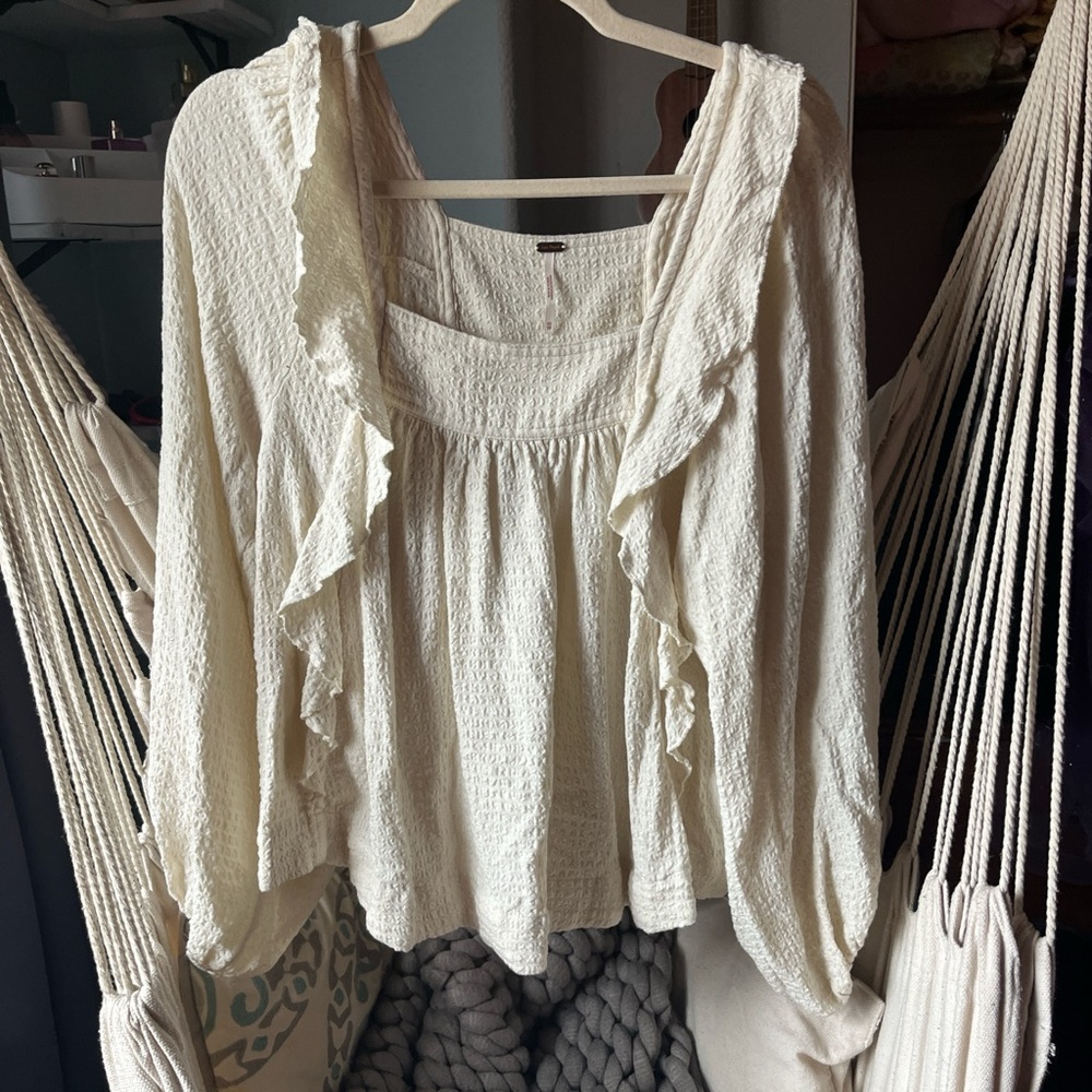 Elegant Cream Women's Top